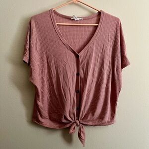 Women's Button-Down Tie-Front Top